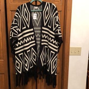 Black & White Poncho